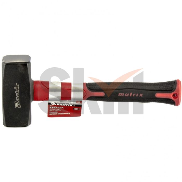 Кувалда optimal, 1500 г, фибергласовая обрезиненная рукоятка Matrix
