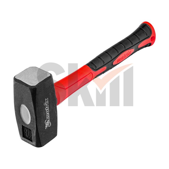 Кувалда optimal, 1500 г, фибергласовая обрезиненная рукоятка Matrix