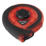 Рулетка геодезическая 30 м х 15 мм, закр. корп., фибергласс. лента, двухст. шкала, PRO// Matrix