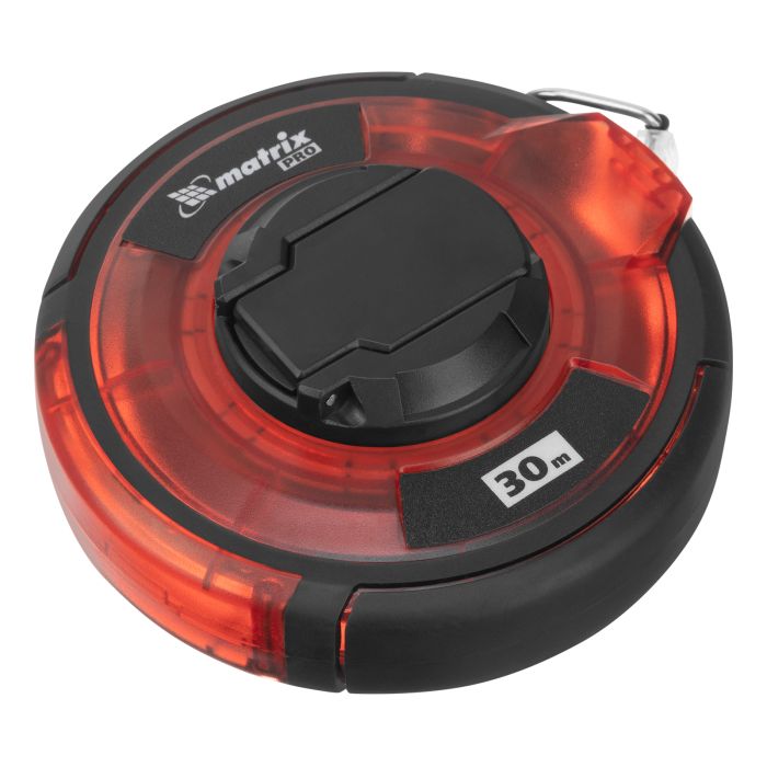 Рулетка геодезическая 30 м х 12,5 мм, закр. корп., стальная лента, односторон. шкала, PRO// Matrix