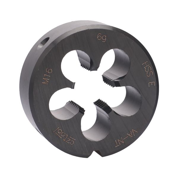 Плашка с стружколомом Bucovice Tools М16х2,0 HSSE-VA-NT DIN EN 22568 6g 45х18мм 301160 Плашка с стружколомом Bucovice Tools М16х2,0 HSSE-VA-NT DIN EN 22568 6g 45х18мм 301160