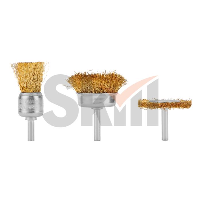 Набор щеток для дрели, 3 шт, 1 плоская, 50 мм, 2 "чашки", 25-50 мм, со шпильками Matrix