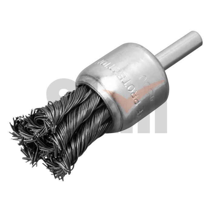 Щетка для дрели, 25 мм, "чашка" со шпилькой, крученая металлическая проволока Matrix