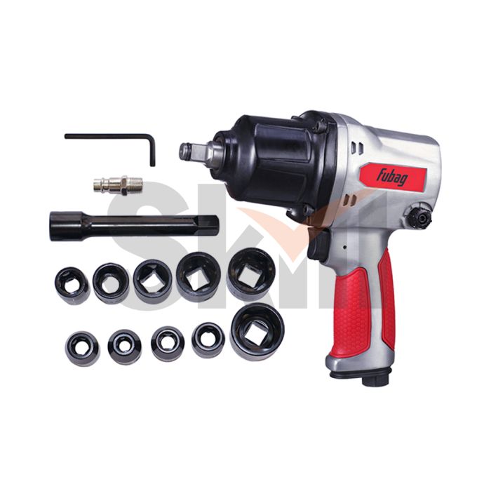 FUBAG Пневмогайковерт ударный IW900 1/2 дюйма + набор головок в кейсе