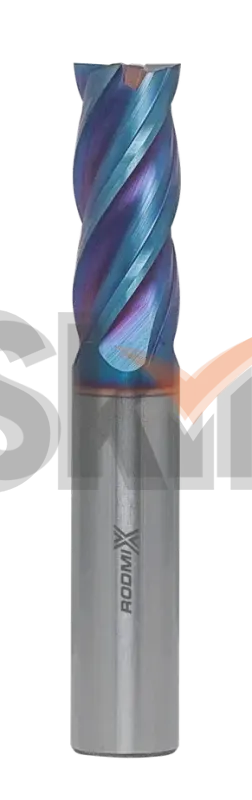 Концевая фреза с плоским торцом 4 зуба, HRC 65, Nano Blue H9 2х6х6х50