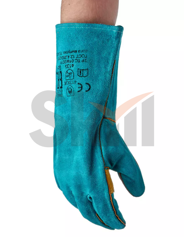 Краги сварщика спилковые зелёные