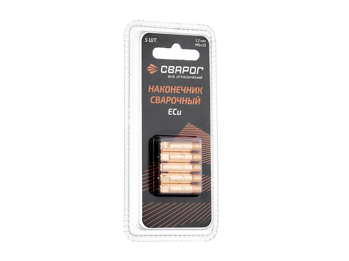 Наконечник сварочный прямой М6 d1,2мм (MS) ICU0003-12-SVA блистерная упаковка 5 шт