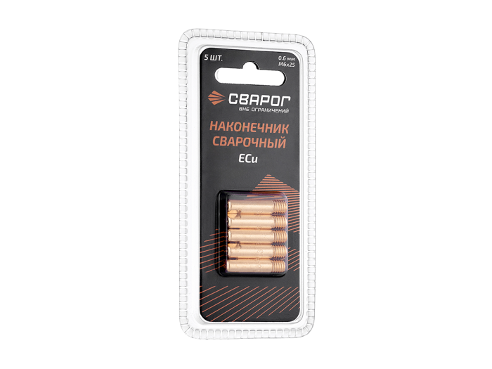 Наконечник сварочный прямой М6 d0,6мм (MS) ICU0003-06-SVA блистерная упаковка 5 шт