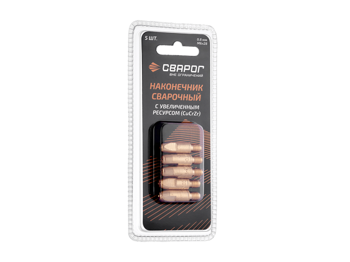Наконечник сварочный Cu CrZr М6 d0,8мм (MS) ICU0004-78-SVA блистерная упаковка 5 шт