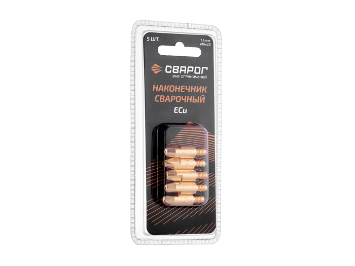 Наконечник сварочный  М6 d1,6мм (MS) ICU0004-16-SVA блистерная упаковка 5 шт
