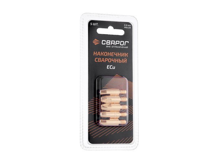Наконечник сварочный  М6 d0,8мм (MS) ICU0004-08-SVA блистерная упаковка 5 шт
