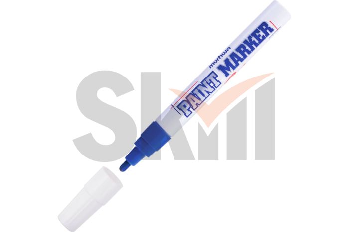 Маркер-краска "Blue" PM-02 син. ширина линии 4мм MunHwa (12/576)