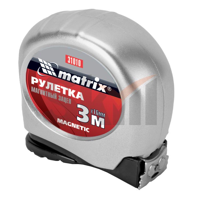 Рулетка Magnetic, 3 м х 16 мм, магнитный зацеп// Matrix