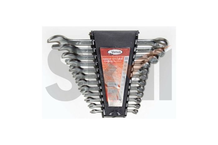 Набор из 12 ключей комбинир, углер.ст., хром