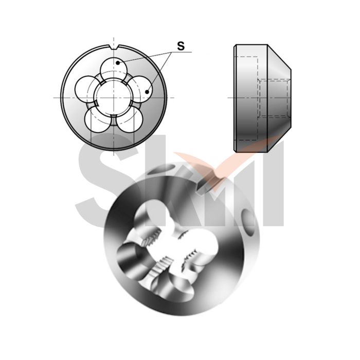 Плашка Bucovice Tools М10х1,25 HSS 25х14мм 249101