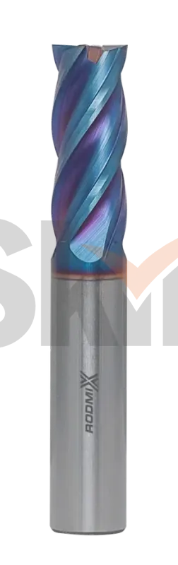 Концевая фреза с плоским торцом 4 зуба, HRC 65, Nano Blue 4х10х50