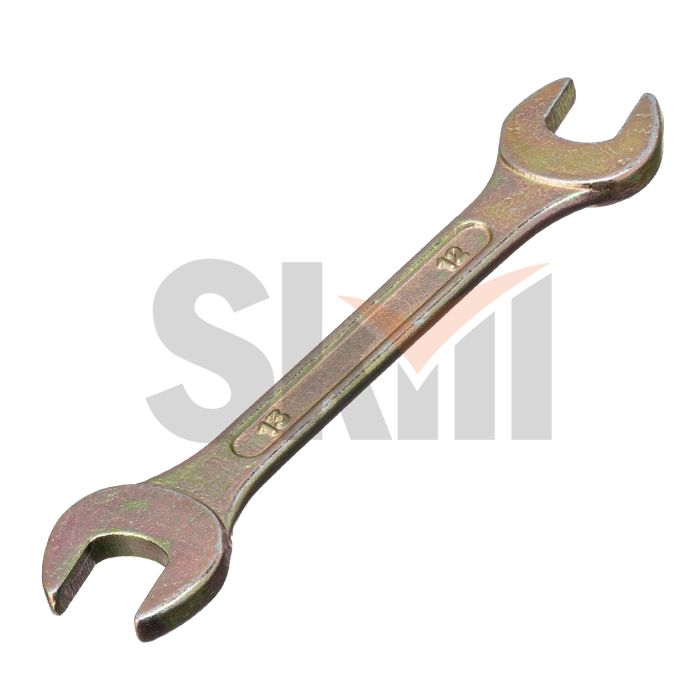 Ключ рожковый, 12 х 13 мм, желтый цинк Сибртех