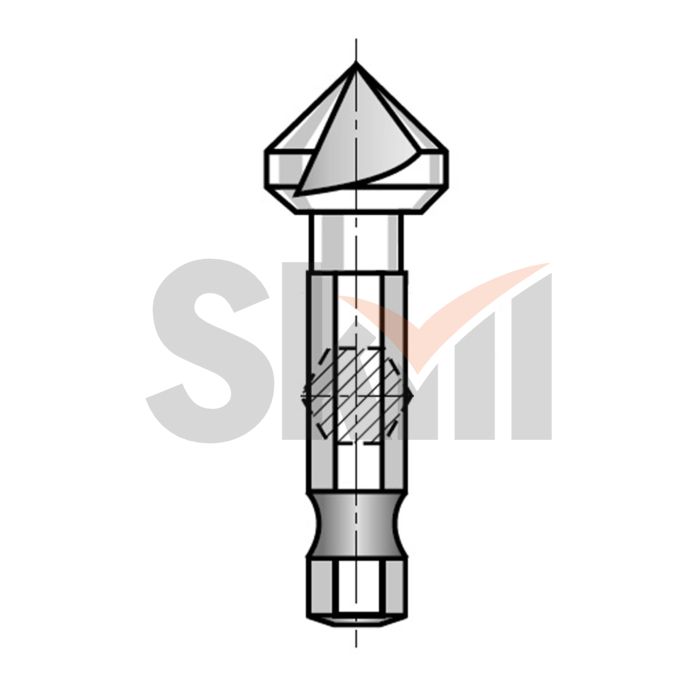 Зенковка-бита по металлу Bucovice 90° 20,5мм HSS 3z L41мм d1/4 844205