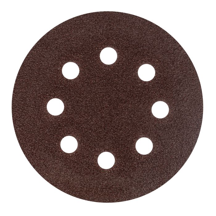 Круг абразивный на ворсовой подложке под "липучку", перфорированный, P 40, 125 мм, 5 шт.// Сибртех