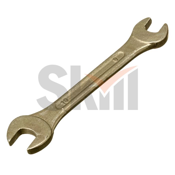 Ключ рожковый, 8 х 10 мм, желтый цинк Сибртех