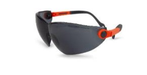 Очки защитные Pro vision открытого типа, с регулировкой дужек по наклону и длине, дымчатые линзы из