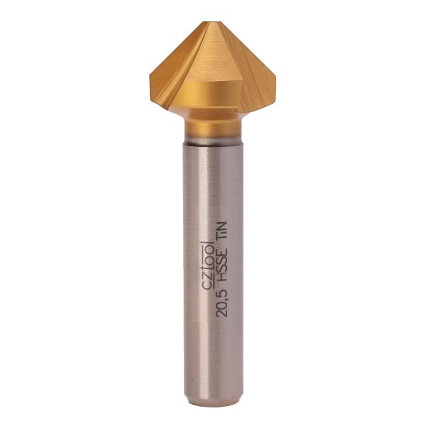 Зенковка ц/х 90° 20,5мм HSSE-Co5 TiN 3z DIN335C L63мм d10мм M10(BF) Bucovice(CzTool) 797205 Зенковка ц/х 90° 20,5мм HSSE-Co5 TiN 3z DIN335C L63мм d10мм M10(BF) Bucovice(CzTool) 797205