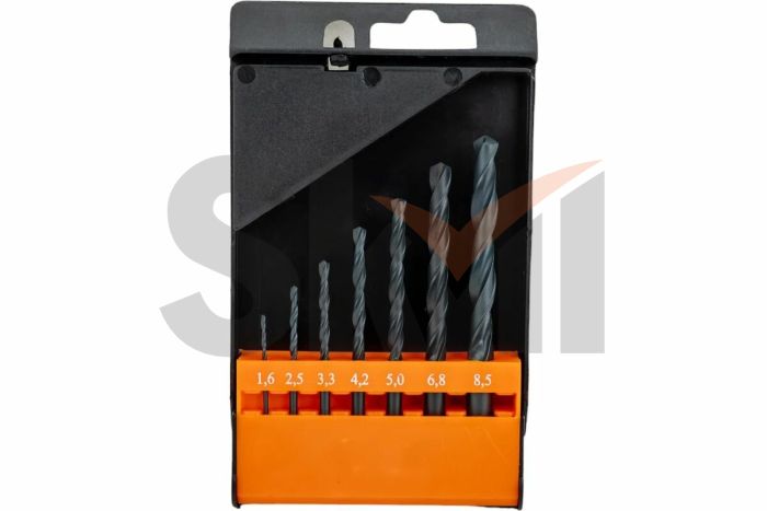 Набор сверл по металлу НС12: от 1,6 до 8,5, 7шт. Р6М5