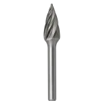 Борфреза параболическая с точечным торцом G 08х20 M06 насечка по алюминию