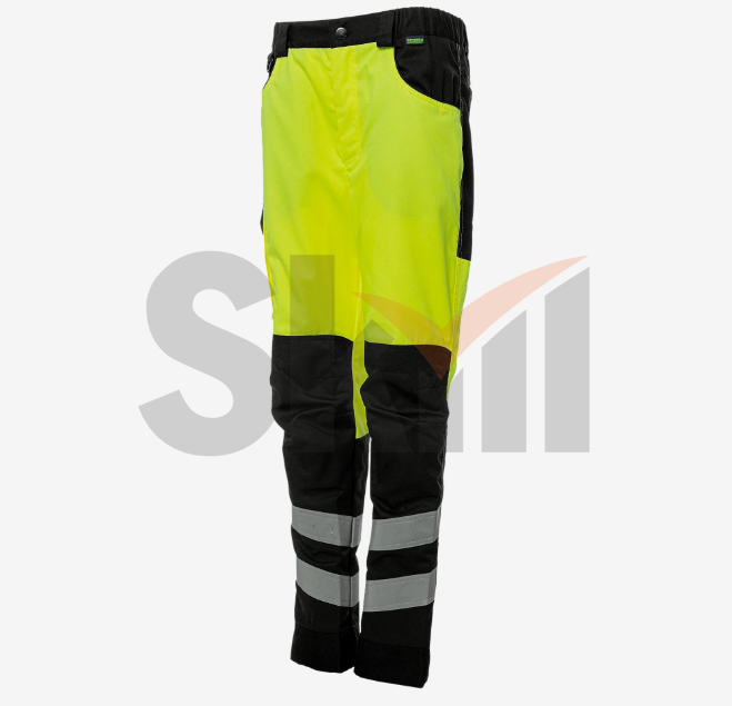 Женские летние сигнальные брюки Brodeks KS 319, желтый/черный