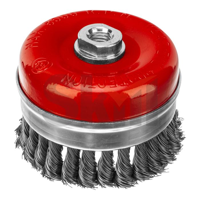 Щетка для УШМ Heavy Duty, 100 мм, М14, "чашка", крученая проволока 0.5 мм Matrix