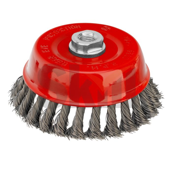 Щетка для УШМ, 125 мм, М14, "чашка", крученая проволока 0.5 мм Matrix