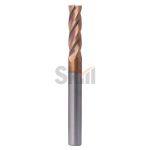 Концевая фреза с пл.торцом черновая для алюминиевых сплавов 3 зуба, HRC 45, 8х24х60