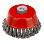 Щетка для УШМ, 100 мм, М14, "чашка", крученая проволока 0.35 мм Matrix