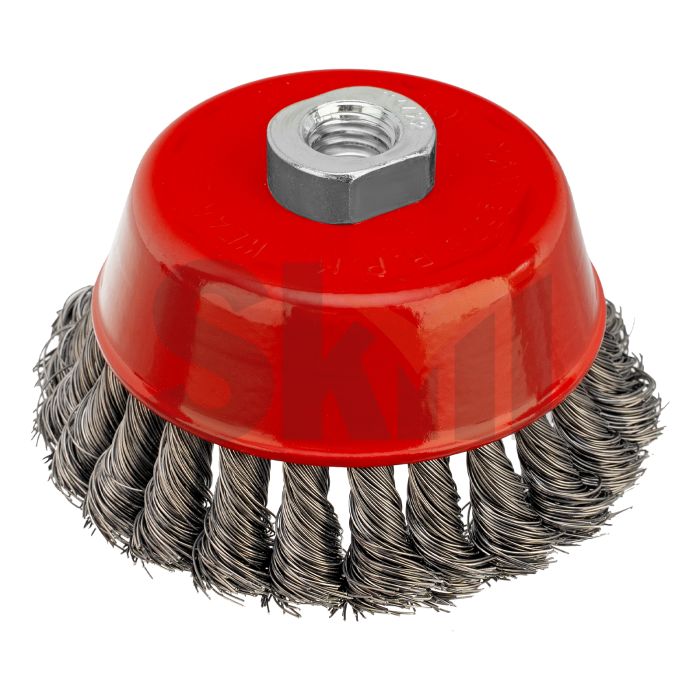 Щетка для УШМ, 100 мм, М14, "чашка", крученая проволока 0.35 мм Matrix