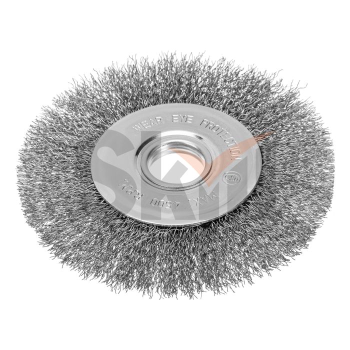 Щетка для УШМ, 125 мм, посадка 22.2 мм, плоская, витая проволока Сибртех