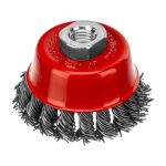 Щетка для УШМ, 75 мм, М14, "чашка", крученая проволока 0.8 мм Matrix