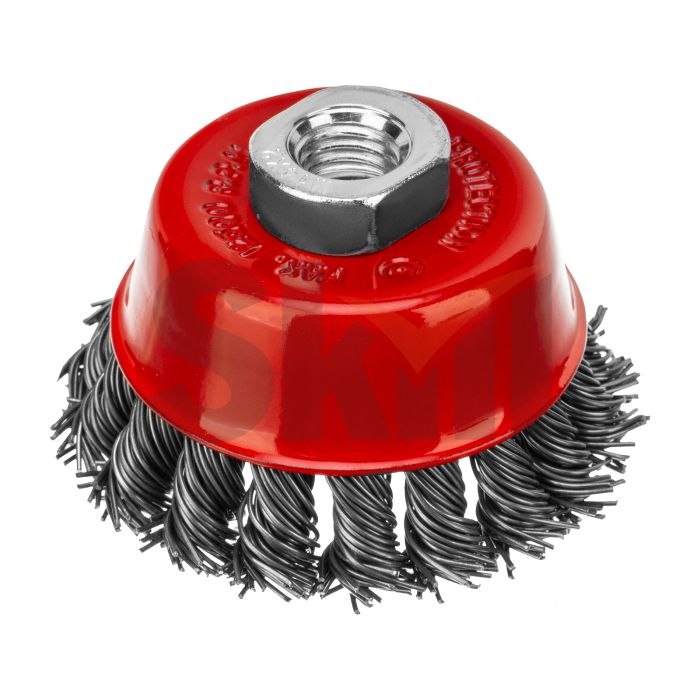 Щетка для УШМ, 75 мм, М14, "чашка", крученая проволока 0.8 мм Matrix