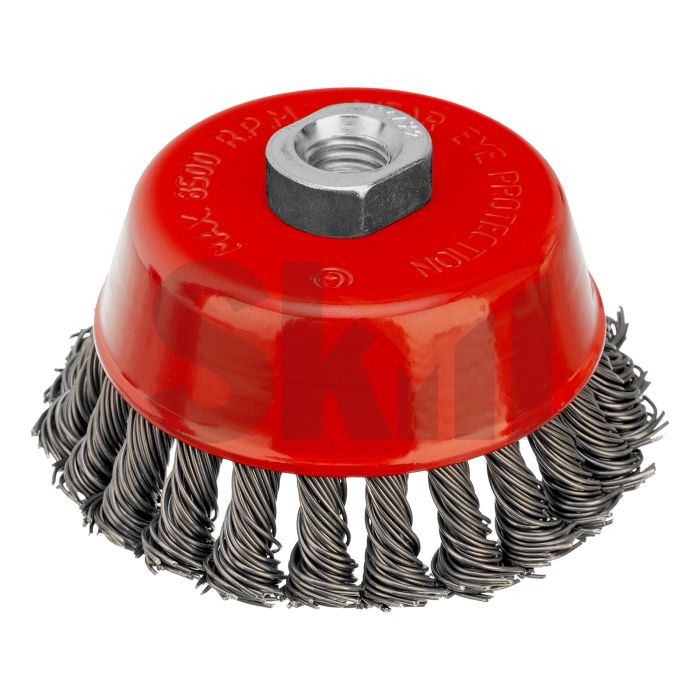 Щетка для УШМ, 100 мм, М14, "чашка", крученая проволока 0.8 мм Matrix