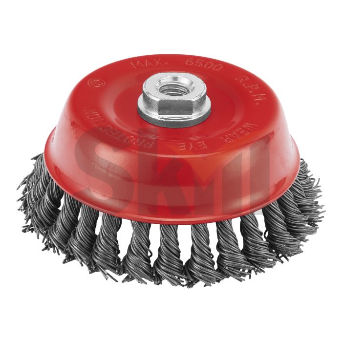 Щетка для УШМ, 125 мм, М14, "чашка", крученая проволока 0.8 мм Matrix