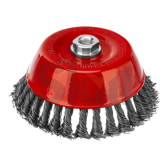 Щетка для УШМ, 150 мм, М14, "чашка", крученая проволока 0.8 мм Matrix