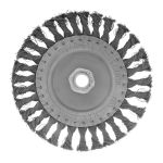 Щетка для УШМ 150 мм, М14, плоская, крученая проволока 0.35 мм Matrix