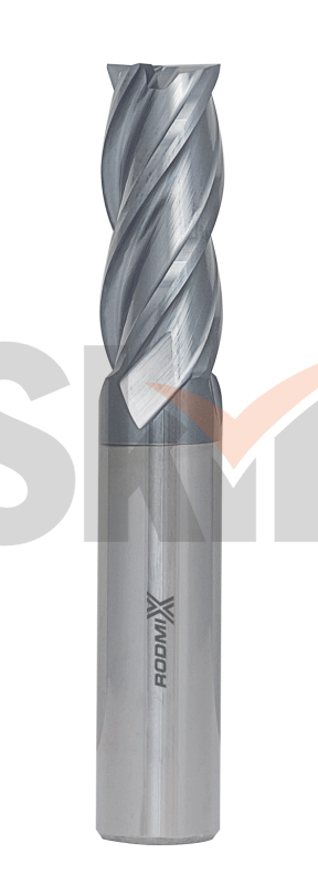 Концевая фреза с плоским торцом 2 зуба, HRC 45, AlTiN, удлиненная 5х20х75