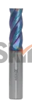 Концевая фреза с плоским торцом 6 зубов, HRC 65, Nano Blue 14х45х100