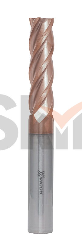 Концевая фреза с плоским торцом 2 зуба, HRC 55, TiSiN 2х5х50