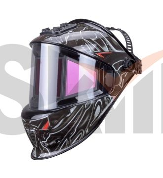 Маска сварщика КОРУНД МЕГА "чёрная" (ф-р MEGA, внеш. регулировка) в коробке