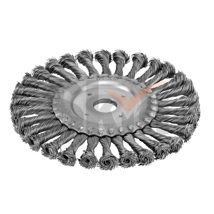Щетка для УШМ 175 мм, посадка 22.2 мм, плоская, крученая металлическая проволока Сибртех