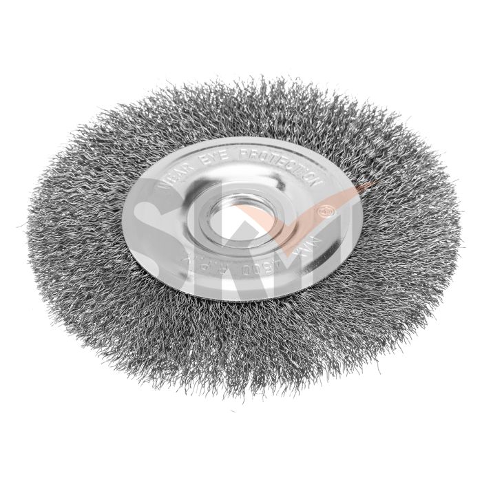 Щетка для УШМ, 150 мм, посадка 22.2 мм, плоская, витая проволока Сибртех