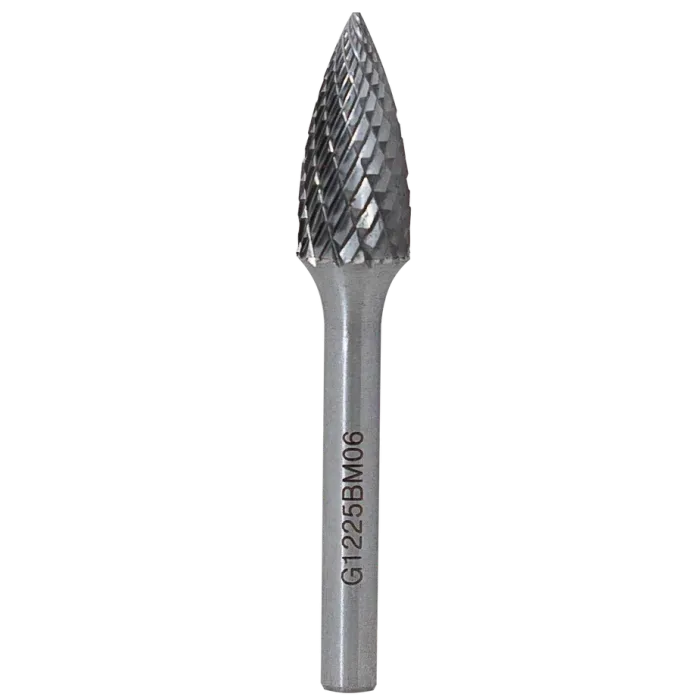 Борфреза параболическая с точечным торцом G 10х20 M06 двойная насечка с покрытием