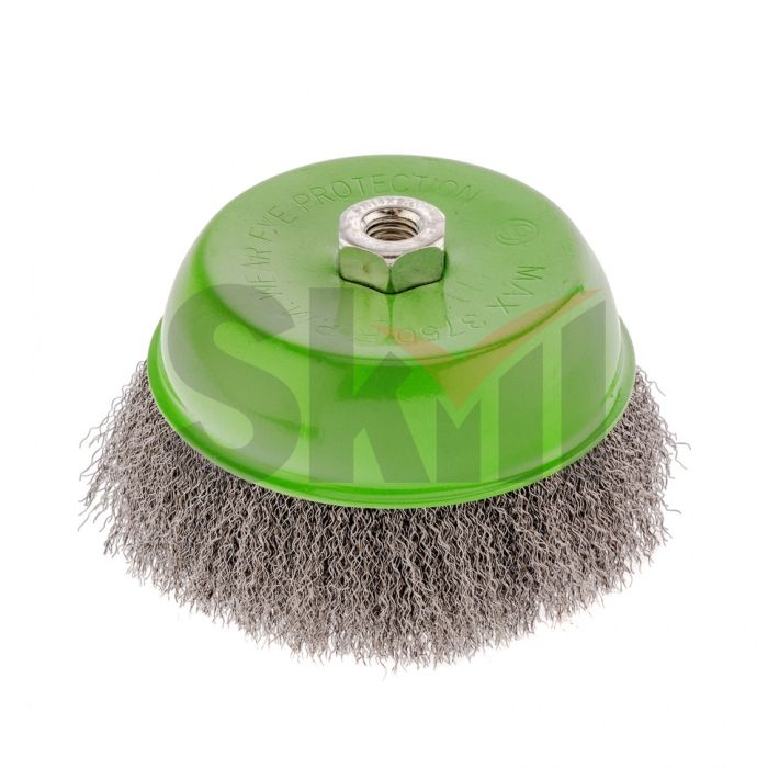 Щетка для УШМ, 150 мм, М14, "чашка", витая проволока 0.3 мм Сибртех