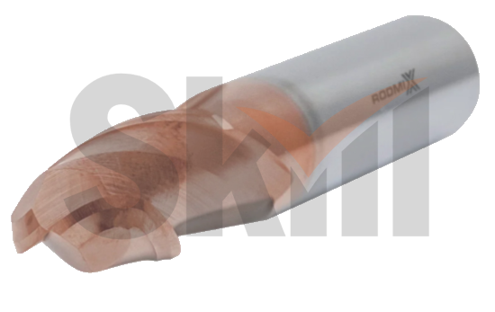 Концевая сферическая фреза 2 зуба, HRC 55, TiSiN 5x10x50 R2,5